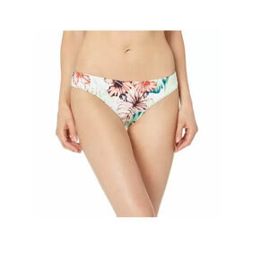 THE BIKINI LAB Tropical Oasis Cinched Back Hipster Bottom White Size S